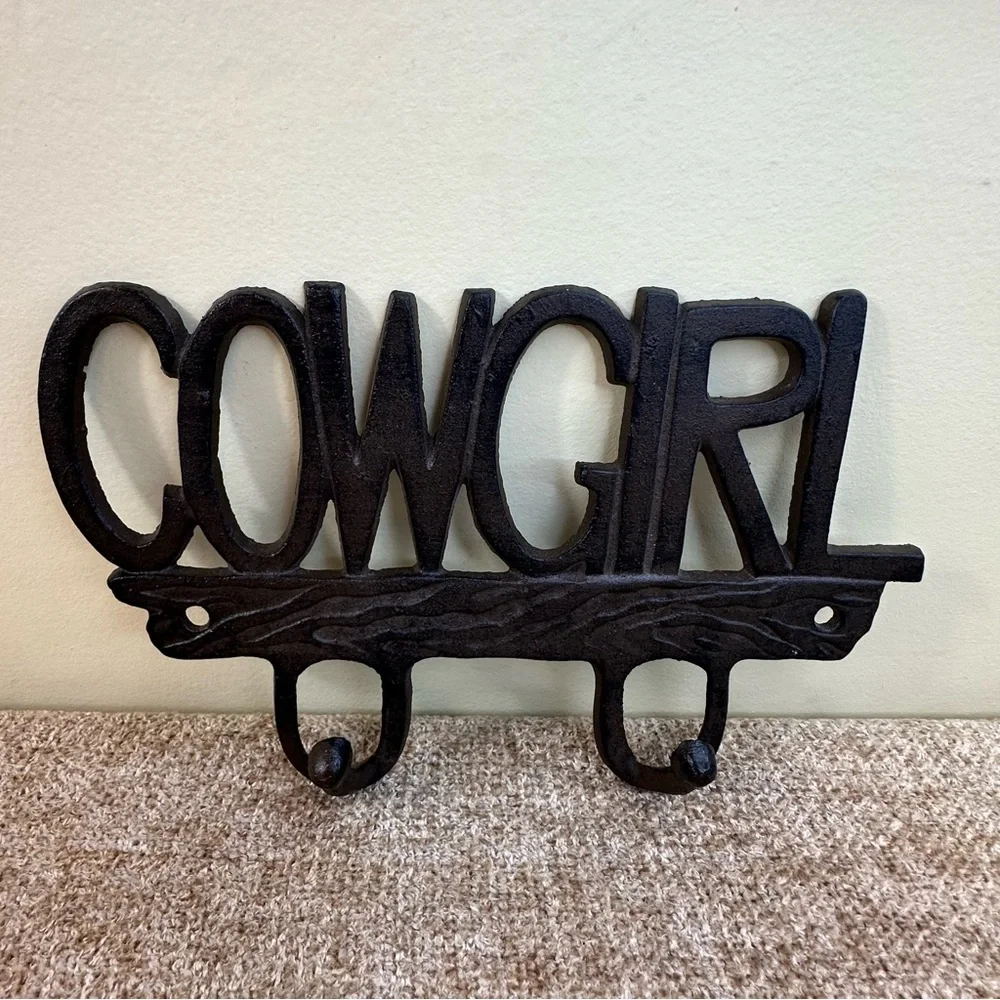 Cast Iron Rustic Cowgir/Western Brown Wall Hanging Hook